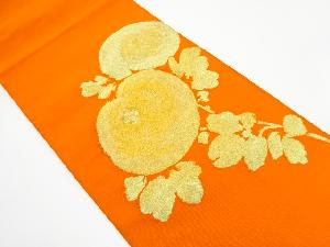 綴れ　万寿菊模様織り出し　名古屋帯